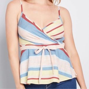 ModCloth Wrap Style Stripe Top